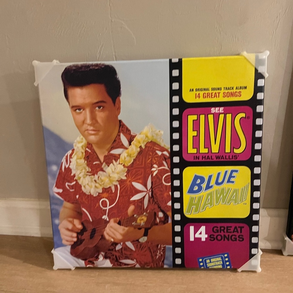 Elvis blue Hawaii canvas
